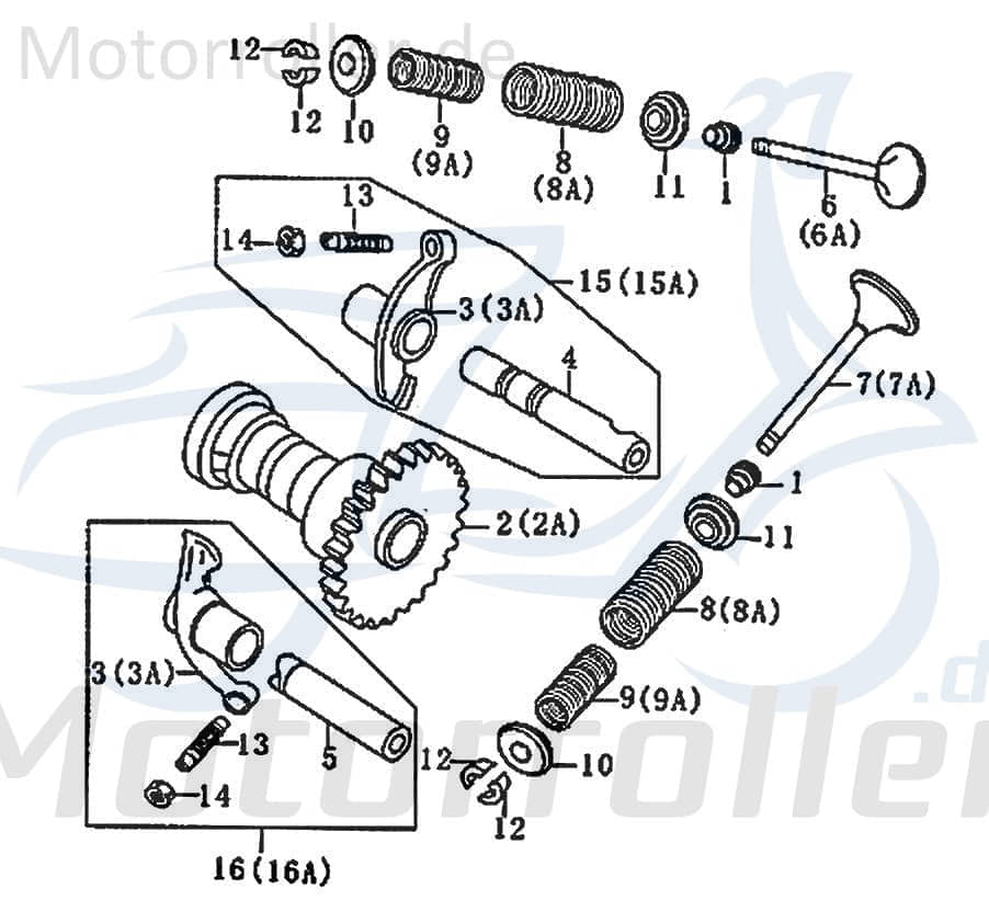 Kipphebel Sekundärluftsystem am Zylinderkopf 80621