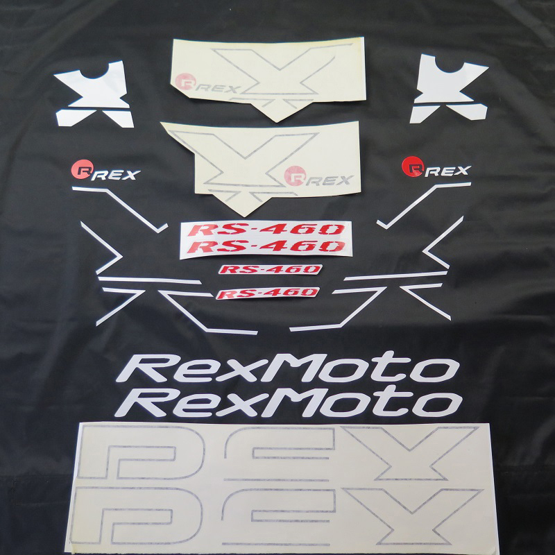 Dekorsatz komplett REX RS460 Aufkleber 700581 Motorroller.de Sticker Emblem Schriftzug Logo