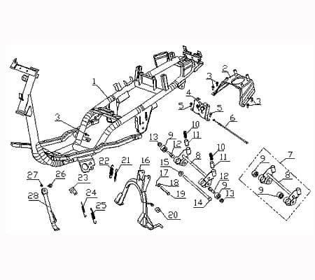 Hauptständer 250mm 12Zoll 730254