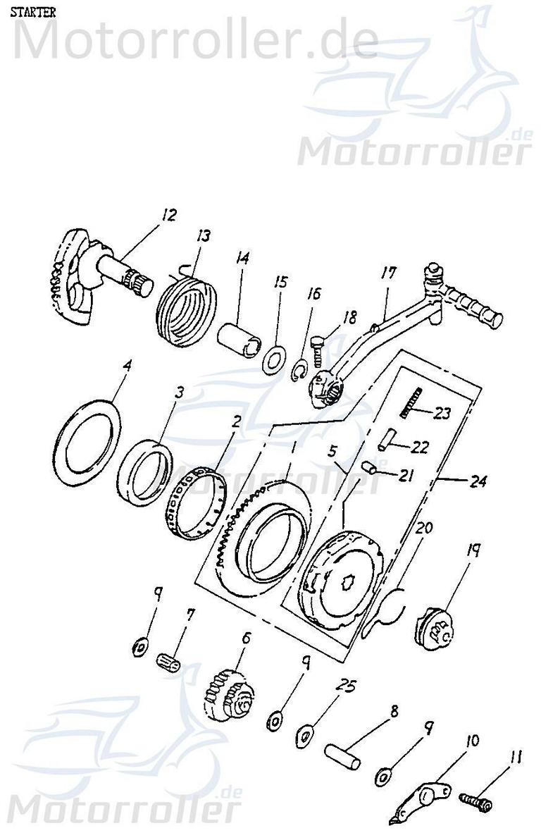 Adly Unterlegscheibe JET 50 Distanzscheibe Roller 50ccm 2Takt Motorroller.de Distanzhalter U-Scheibe Washer Beilagscheibe Ausgleichsscheibe Scooter