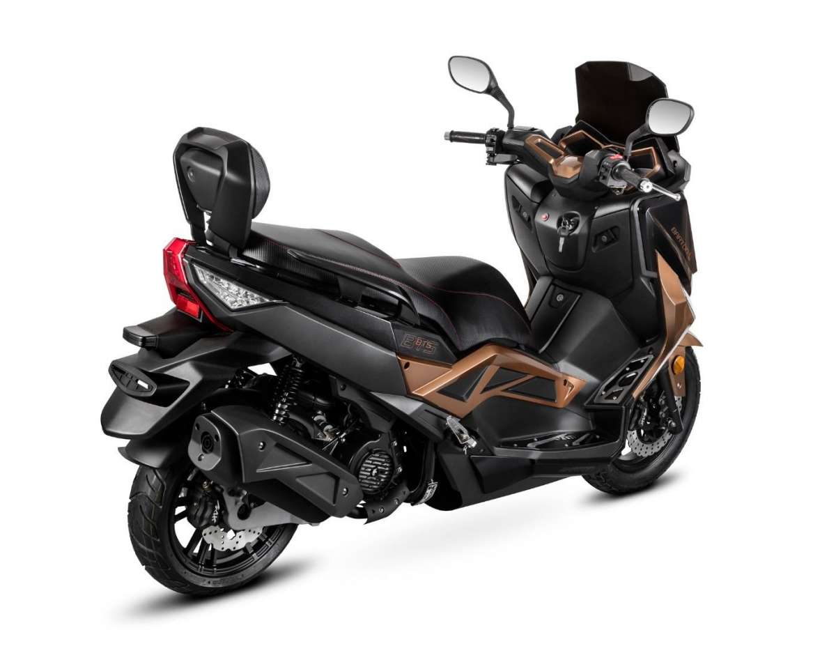 Motorroller Firejet 125 BMAX schwarz-braun Euro 5 mit Topcase Scooter Roller 125 ccm 4 Takt