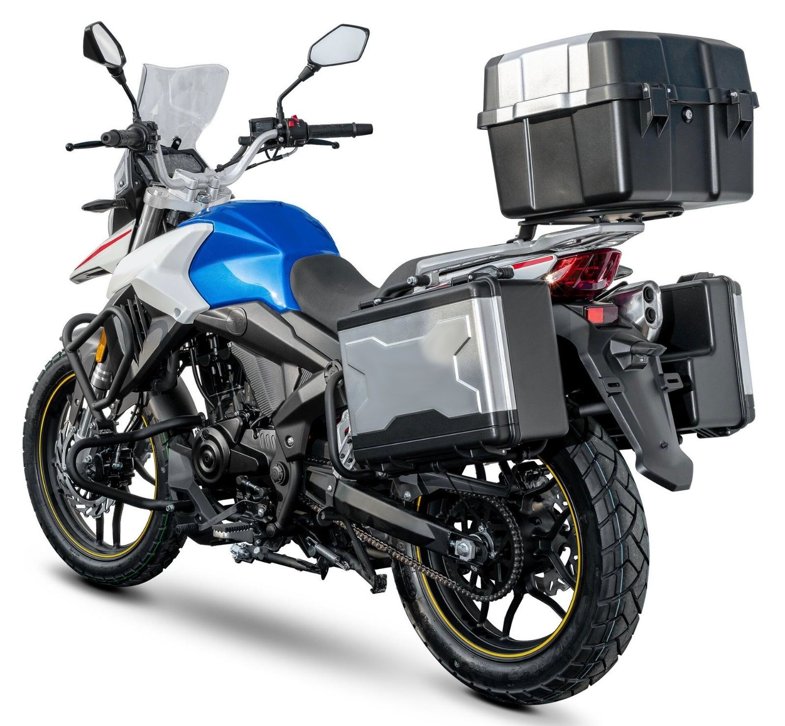 Motorrad Fighter 125 RX1-KS blau-weiß 99 km/h Euro 5+ Schaltmoped Mokick Kleinkraftrad