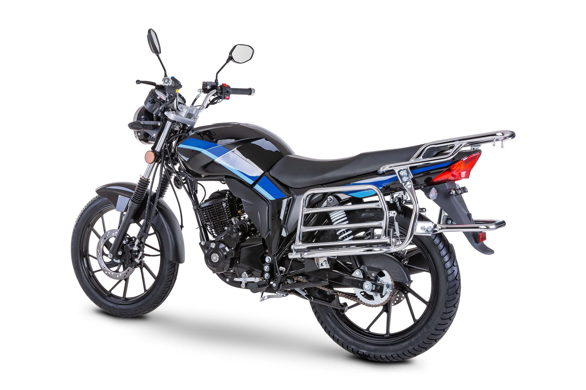 Motorrad Fighter 125 C-RS schwarz 90 km/h Euro 5+ Schaltmoped Mokick Kleinkraftrad