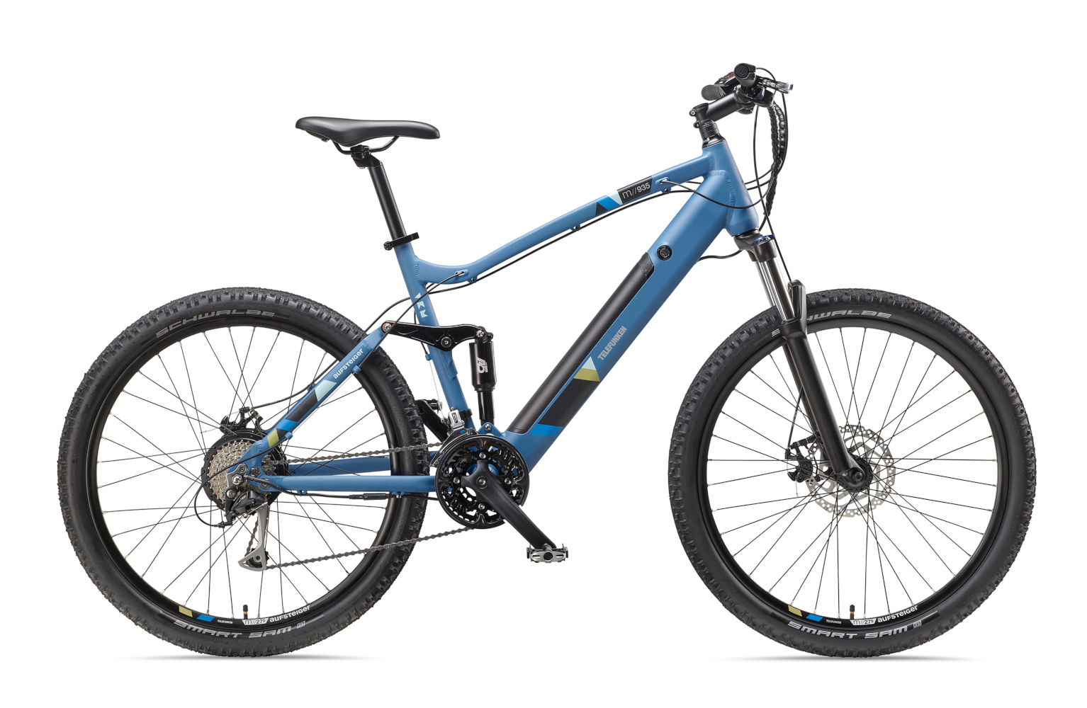 E-Bike Telefunken M935 Aufsteiger Elektrofahrrad MTB-Pedelec blau 27,5" RH 48cm E-Fahrrad Mountainbike