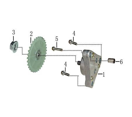 Flanschmutter M6 weiß verzinkt 703904