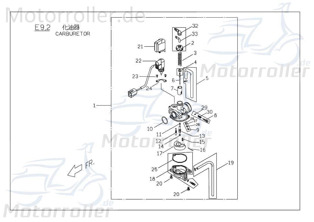 PGO Bundschraube mit Unterlegscheibe G-Max 50 50ccm 2Takt Motorroller.de Maschinenschraube Flanschschraube Flansch-Schraube Maschinen-Schraube Scooter