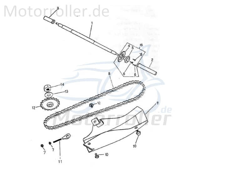 Adly Quad 50 2 Kettenspanner ATV 50ccm 2Takt 40543-145-000 Motorroller.de Spannvorrichtung Steuerkettenspanner Ketten-Spanner Kettenspannvorrichtung