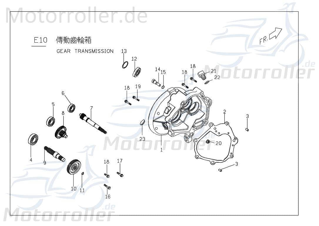 PGO Antriebswelle 15 Zähne T-Rex 150 Roller 150ccm 4Takt Motorroller.de Antriebsachse Ausgangswelle Getriebeausgangswelle Getriebewelle Eingangswelle