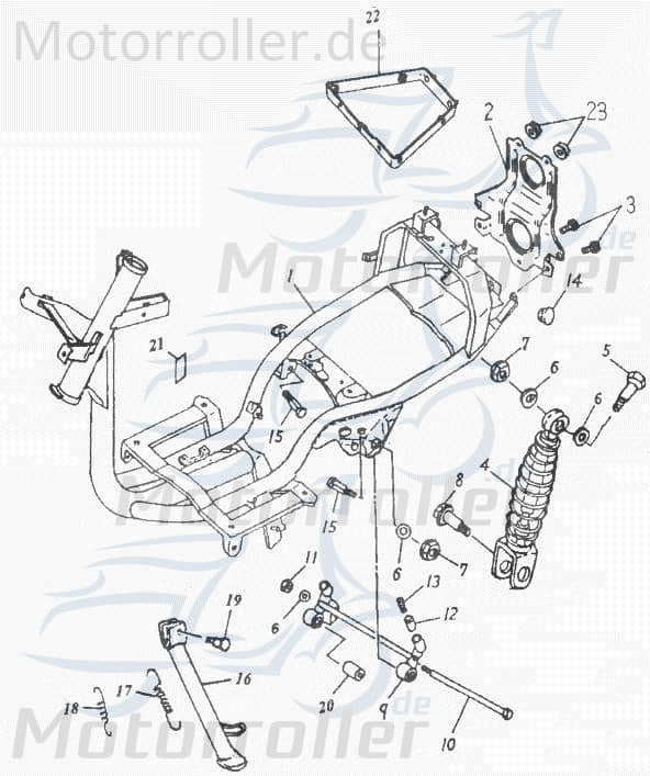 Adly Panther 50 Rücklichthalter 50ccm 2Takt 50357-159-000 Motorroller.de Rücklichthalterung Scooter Ersatzteil Service Inpektion Direktimport