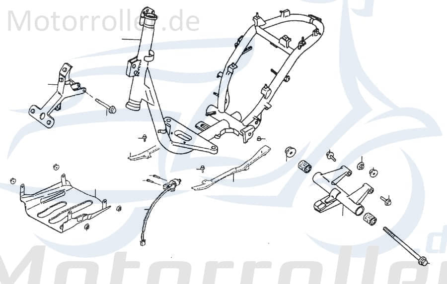 Fussbrettträger links Rahmen Motorroller Rex RS 86374