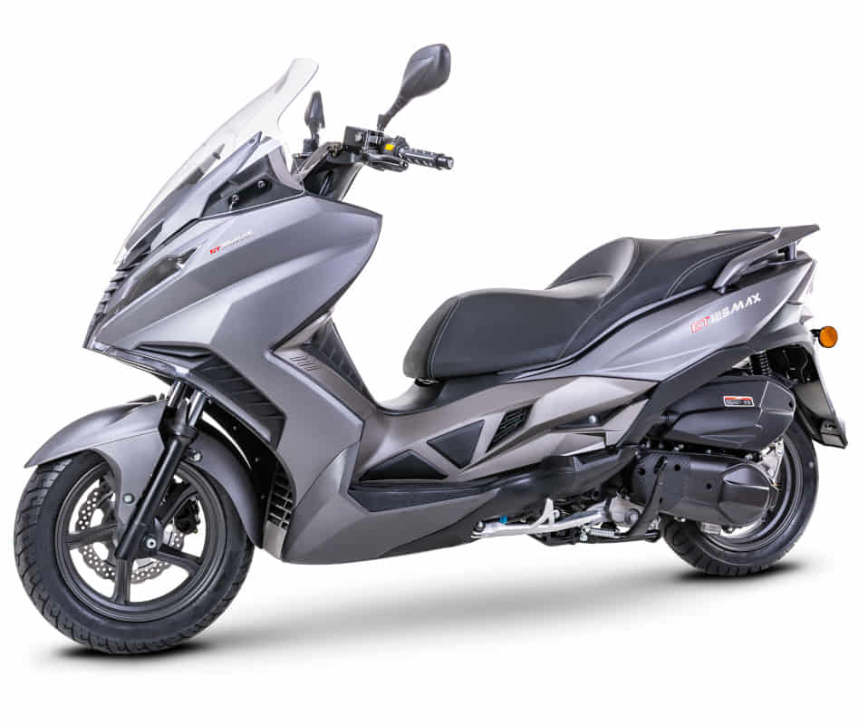 Motorroller Fighter 125 R GT Max silber 95 km/h 4-Ventiler Euro 5+ Großraumroller Leichtkraftrad Scooter 125ccm