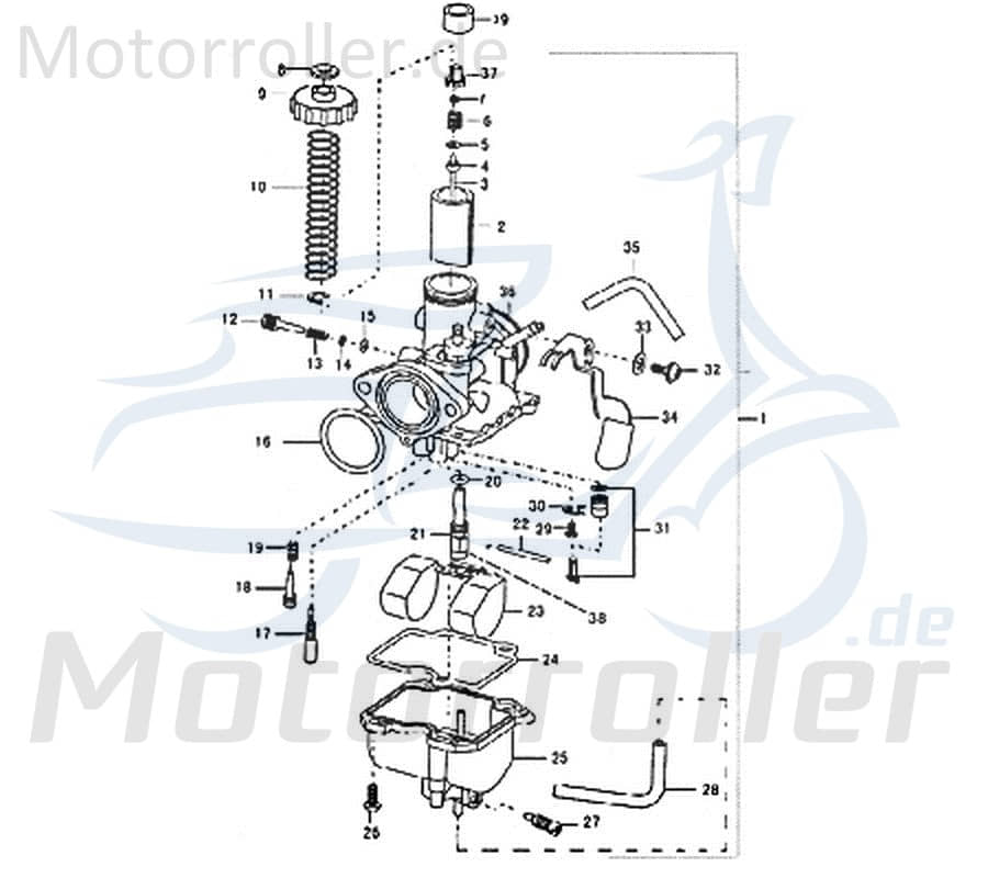 Kreidler STREET 125 DD Gasschieberanschlag 125ccm 4Takt 20x15x13,5 Motorroller.de 80km/h Gasanschlag Vergaseranschlag 125ccm-4Takt Scooter Ersatzteil