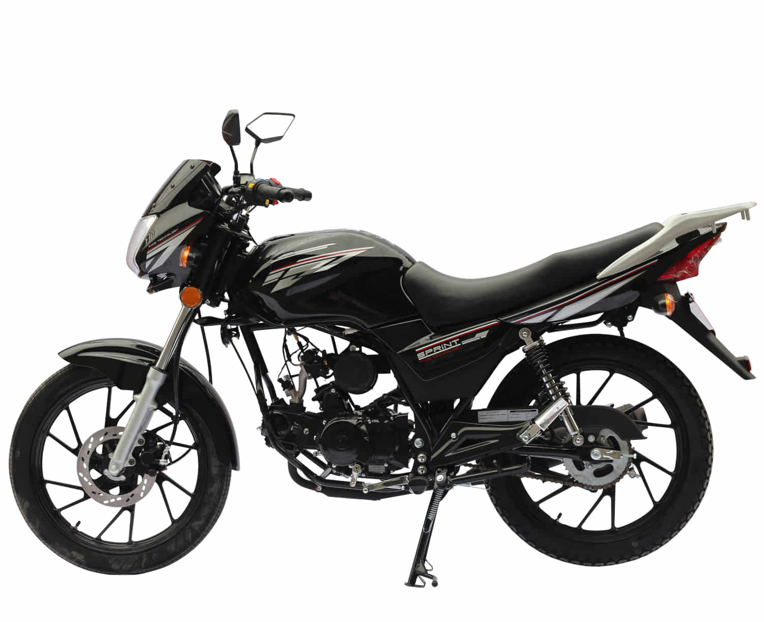 Motorrad Fighter 50 Sprint-S schwarz 45 km/h Euro 5 Schaltmoped Mokick 50ccm 4 Takt Kleinkraftrad Krad