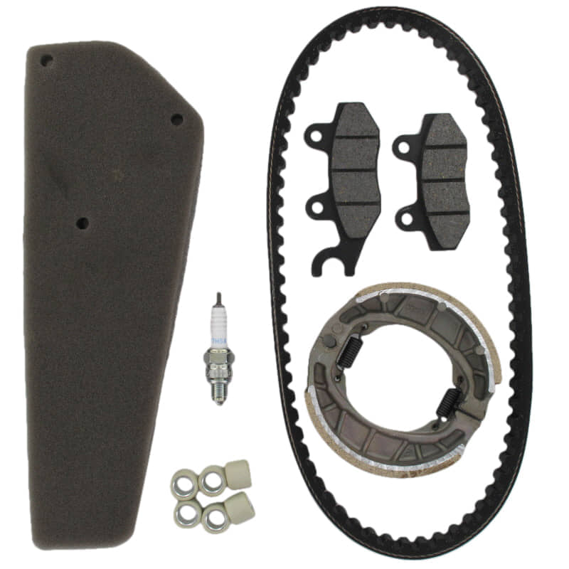 Rex RS750 Inspektion Set 12 Zoll Satz 50ccm 4Takt 8007215 Motorroller.de Keilriemen 729x17,7x30mm 139QMA/QMB Wartung Service Kit Scooter Ersatzteil