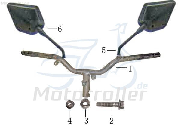 Bundmutter M10x1.25 mit Bund grün verzinkt AGM 50ccm 4Takt Motorroller.de Sechskantmutter Flanschmutter Sechskant-Mutter Flansch-Mutter Bund-Mutter
