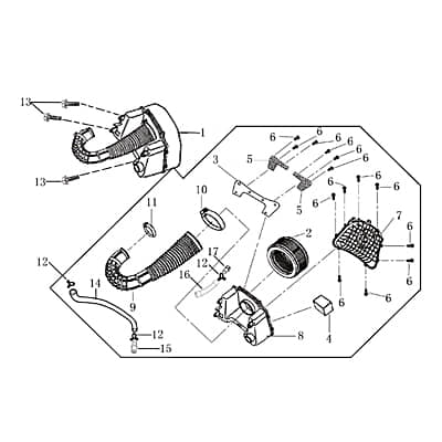 Schwammfilter 125ccm 4Takt Jonway RS 1100 Scooter 2200101-2 Motorroller.de 125ccm-4Takt Torino 125 Moped Ersatzteil Service Inpektion Direktimport