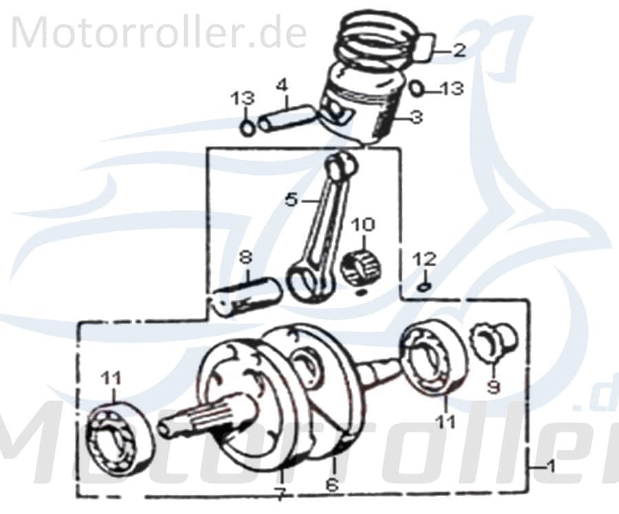 Adly Sicherung Kolbenbolzen Kreidler Absicherung 94601-15000 Motorroller.de Schmelzsicherung Stromsicherung Überlastsicherung Motorrad SYM Ersatzteil