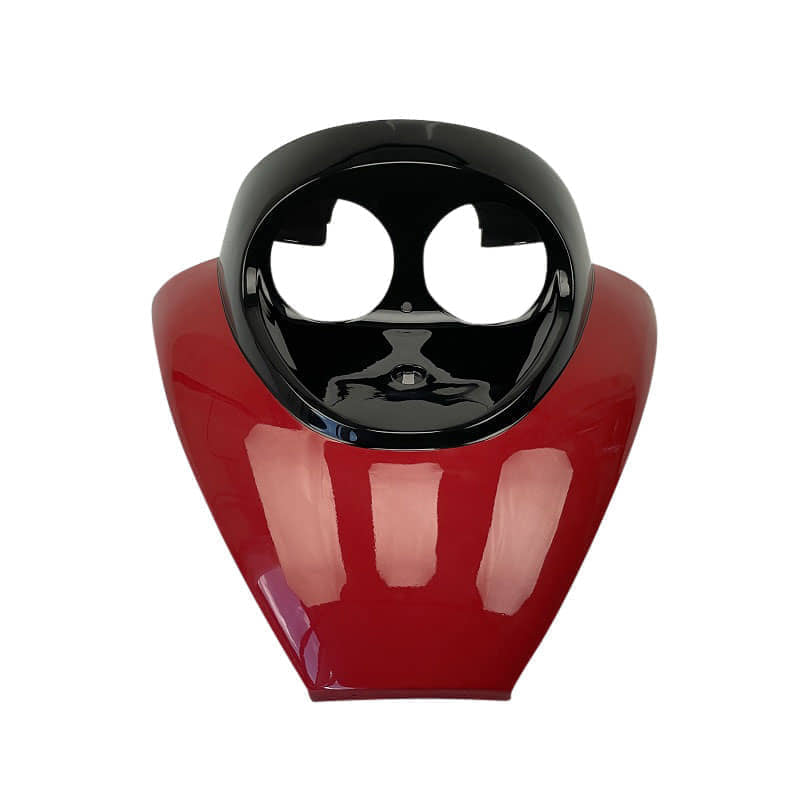Rex RS250 QM50T-10A(B) Frontverkleidung mitte rot/schwarz 87643 Motorroller.de Frontmaske Frontabdeckung Scheinwerferverkleidung Kreidler Florett RMC-