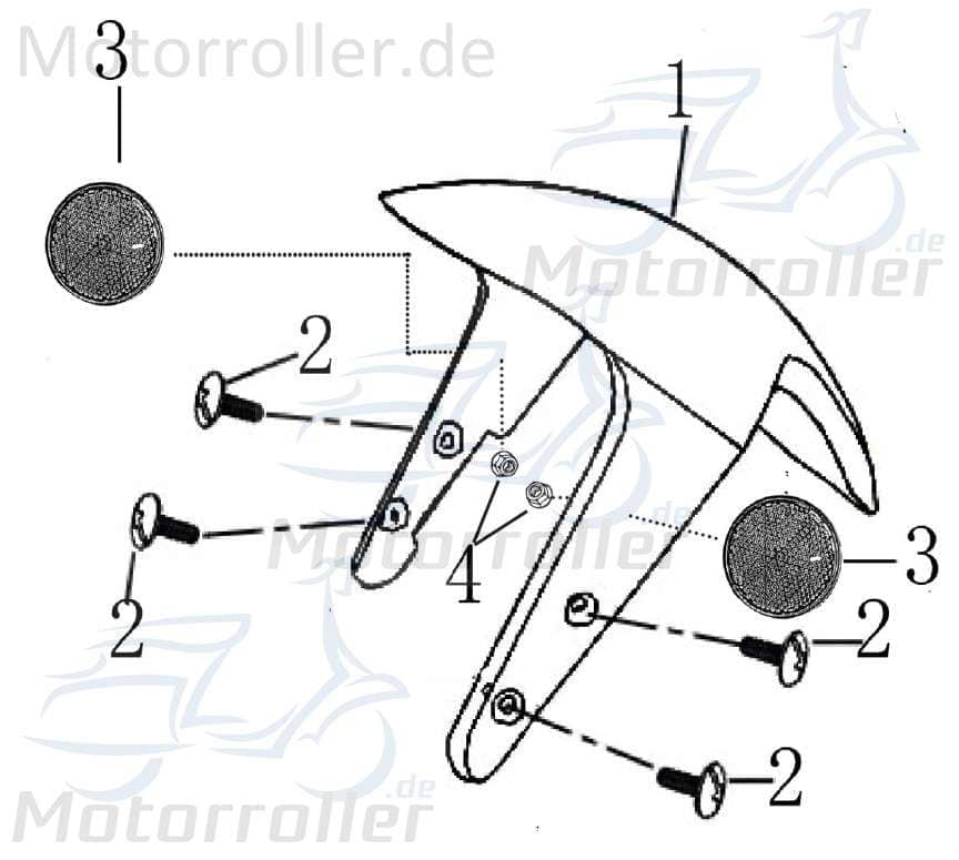 Radabdeckung vorne schwarz Schutzblech 701245