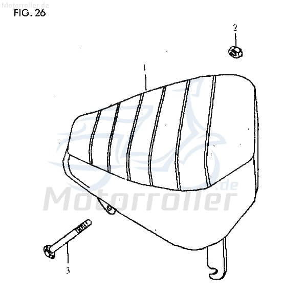 Jincheng JC 50 Monkey Repl. Sitzbank 50ccm 4Takt 45100-A0300 Motorroller.de Sattel Fahrersitz Sitz-Bank Doppelsitzbank Einzelsitz Einzelsitzbank