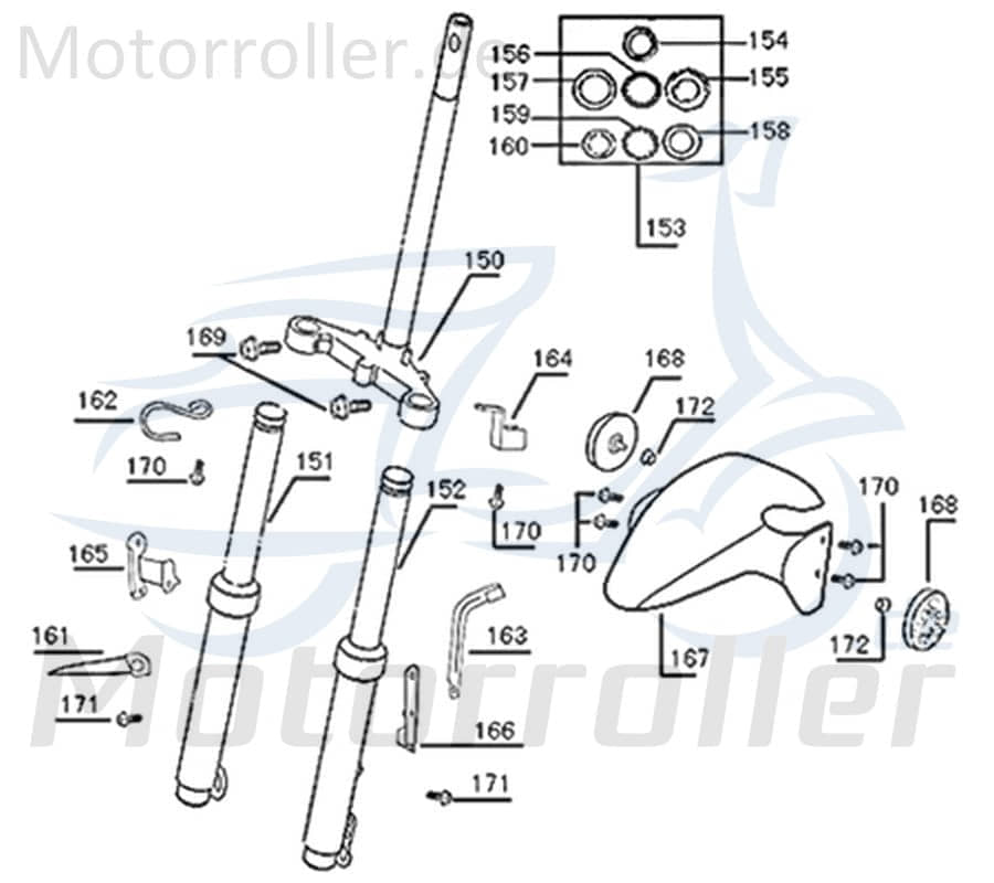 ZNEN Clip Bremsschlauch ZNEN Schelle Scooter 45129-F22-9000 Motorroller.de Klammer Klemmschelle Befestigungsschelle Halteklammer Schraubschelle Moped