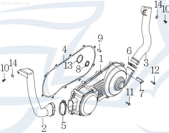 SMC Dichtung Getriebedeckel Daelim Motorrad 15481-JOW-00 Motorroller.de Variomatikdeckeldichtung Dichtung-Deckel Kupplungsdeckel Explorer Taurus 300