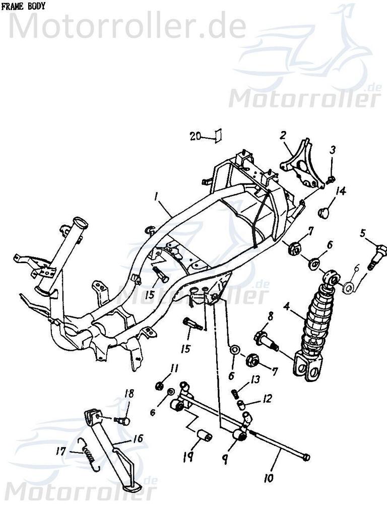 Steckachse M12x245mm 4Takt 50ccm 9051612245-1