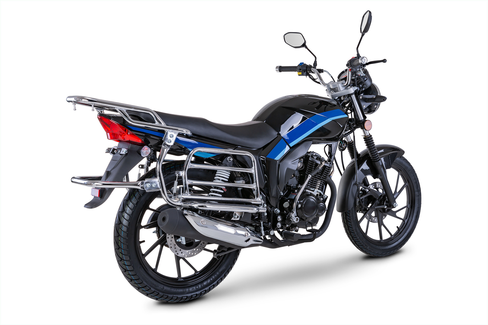 Motorrad Fighter 125 C-RS schwarz 90 km/h Euro 5+ Schaltmoped Mokick Kleinkraftrad