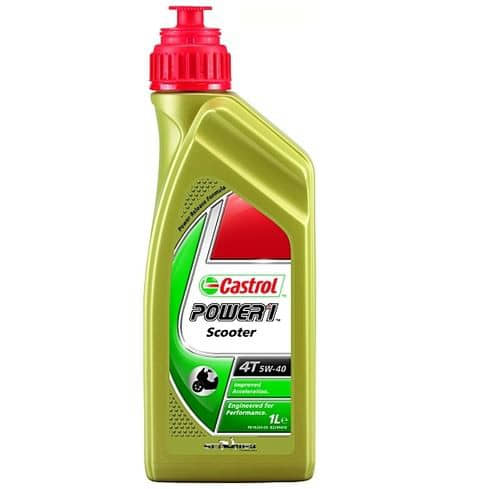 CASTROL Motoröl 4Takt 5W40 Motorenöl Power1 Scooter 5706940 Motorroller.de Scooter 4T Viertaktöl Teilsynthetic Viertakt-Öl Motorrad-Öl Moped Service