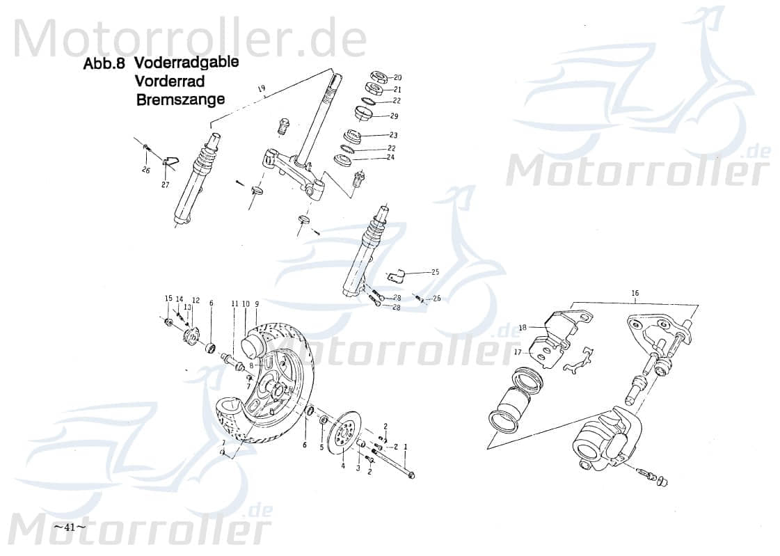 PGO Abstandsbuchse Abstandshalter Galaxy 50 50ccm 2Takt Motorroller.de Abstandhülse Distanzstück Abstandsrohr PGO 50ccm-2Takt Scooter Comet 50 Service
