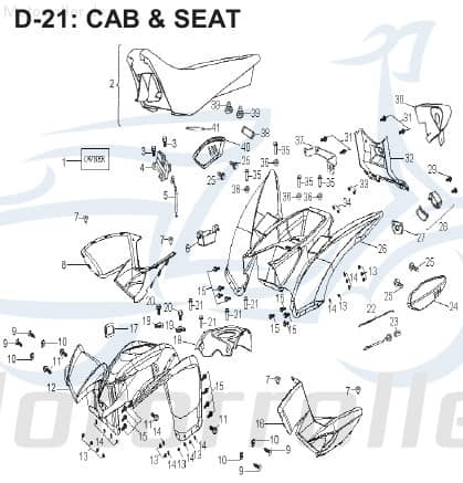 Aeon Cobra 320 Anschlaggummi Quad 320ccm 4Takt 77220-155-000 Motorroller.de Gummipuffer Dämpfer Anschlagpuffer Gummi-Puffer Stopper Gummidämpfer ATV