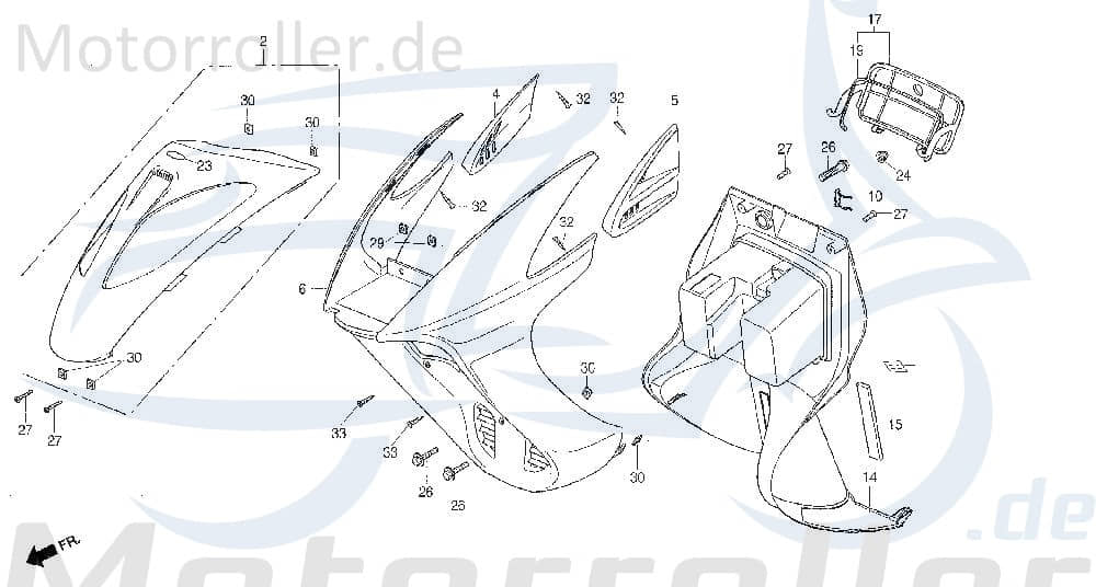 Fahrgestellnummer Deckel schwarz DAE-81132-SA1-RB10-BK
