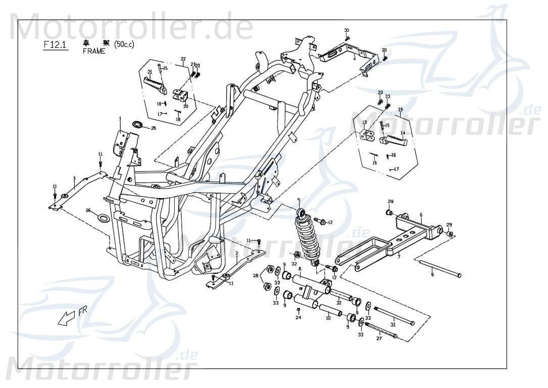 Dreieckschwinge PGO M2451010600 Motorroller.de