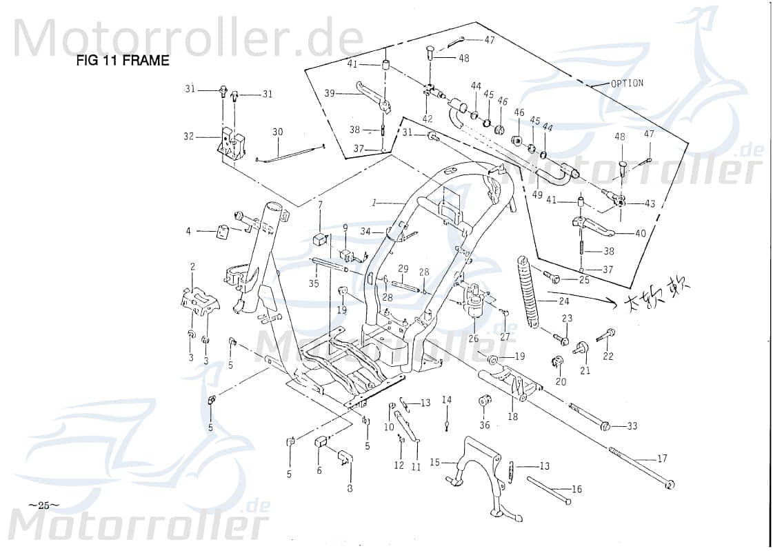 Hauptständer Haupt-Ständer Standfuß PGO B2000012273