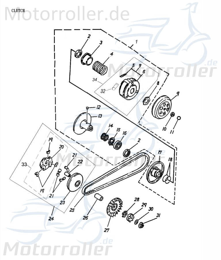 Rückholfeder / Feder für Kupplung 22401-116-000