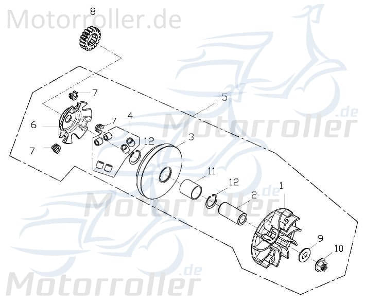 Adly Buchse 24x28x30mm GK 125 Hülse Distanzhülse 125ccm 4Takt Motorroller.de Lagerbuchse Distanz-Hülse Distanzbuchse Passhülse Passbuchse Buggy