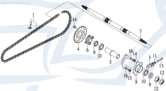 CPI Schraube M10x20mm E-Ton Tornado 50 Quad ATV B01091002065 Motorroller.de Bundschraube Maschinenschraube Flanschschraube Flansch-Schraube Explorer