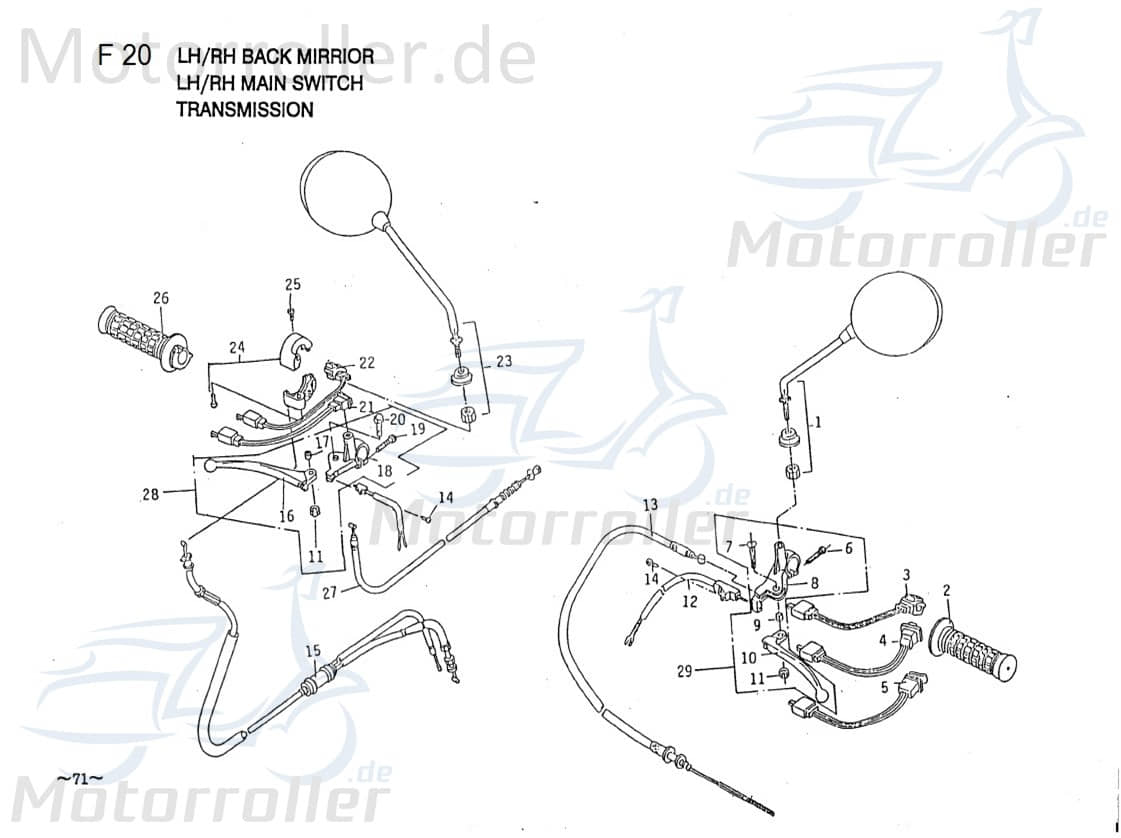 Hupenknopf B4E15400304 von PGO
