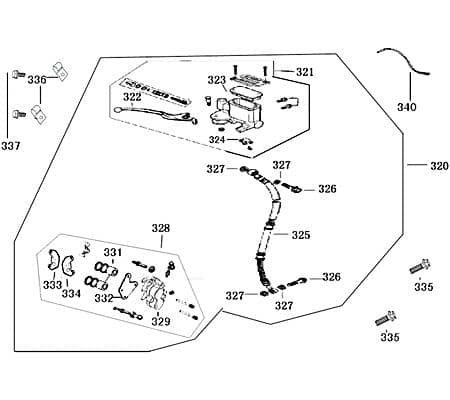 Znen Bergamo 50 Bremshebel links 50ccm 4Takt 53176-F8-9000 Motorroller.de Bremsgriff Bremsarmatur Bremsanlage Bremsdruckarmatur Scooter Ersatzteil