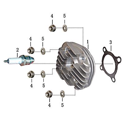 Zylinderkopfdichtung 2Takt 50ccm 1E40QMB 704167