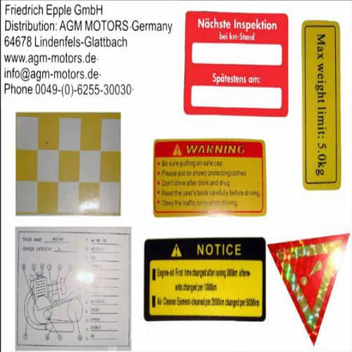 Infoaufkleber GMX 450 One schwarz gelb rot 1220401-13