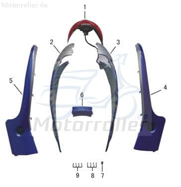 Eppella Eppella Scoody 20 Sitzbankverkleidung 50ccm elektro ZW-D-03-DB Motorroller.de Sitzverkleidung Mittelverkleidung Sitz-Verkleidung Elektroroller
