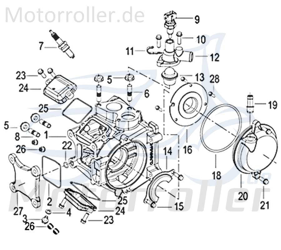 Jonway Insignio 250 DD Schraube M4x10mm 250ccm 4Takt 750659 Motorroller.de Bundschraube Maschinenschraube Flanschschraube Flansch-Schraube Scooter