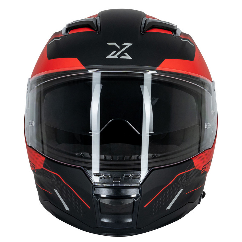 Helm "SX-82.03/R1" Integralhelm schwarz-rot matt Gr. 53/54/XS Motorradhelm Rollerhelm Scooterhelm Schutzhelm Sturzhelm