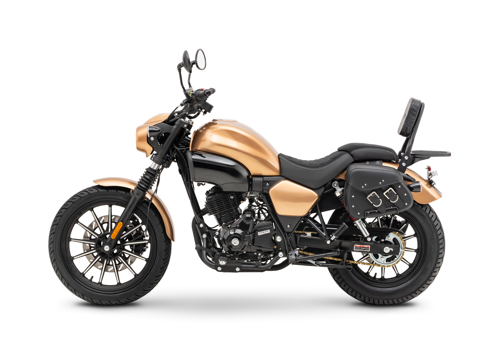 Motorrad Fighter 125 S-RS braun 90 km/h Euro 5+ Schaltmoped Chopper 125ccm 4 Takt Leichtkraftrad Krad Kraftrad