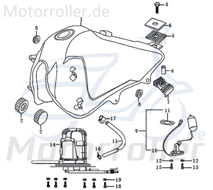 Schraube M5x16mm Maschinenschraube Scooter 02104Q050161 Motorroller.de Bundschraube Flanschschraube Flansch-Schraube Maschinen-Schraube Bund-Schraube