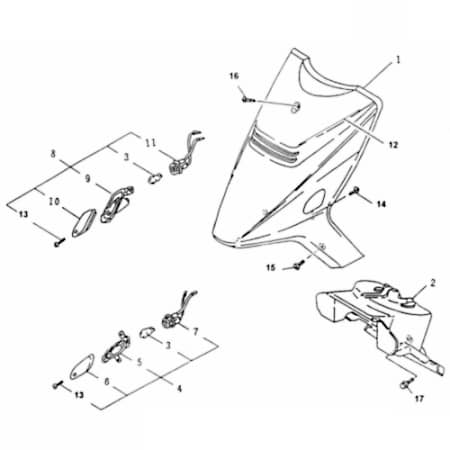 Emblem schwarz ab FG-Nr. 80111 Frontverkleidung 75654