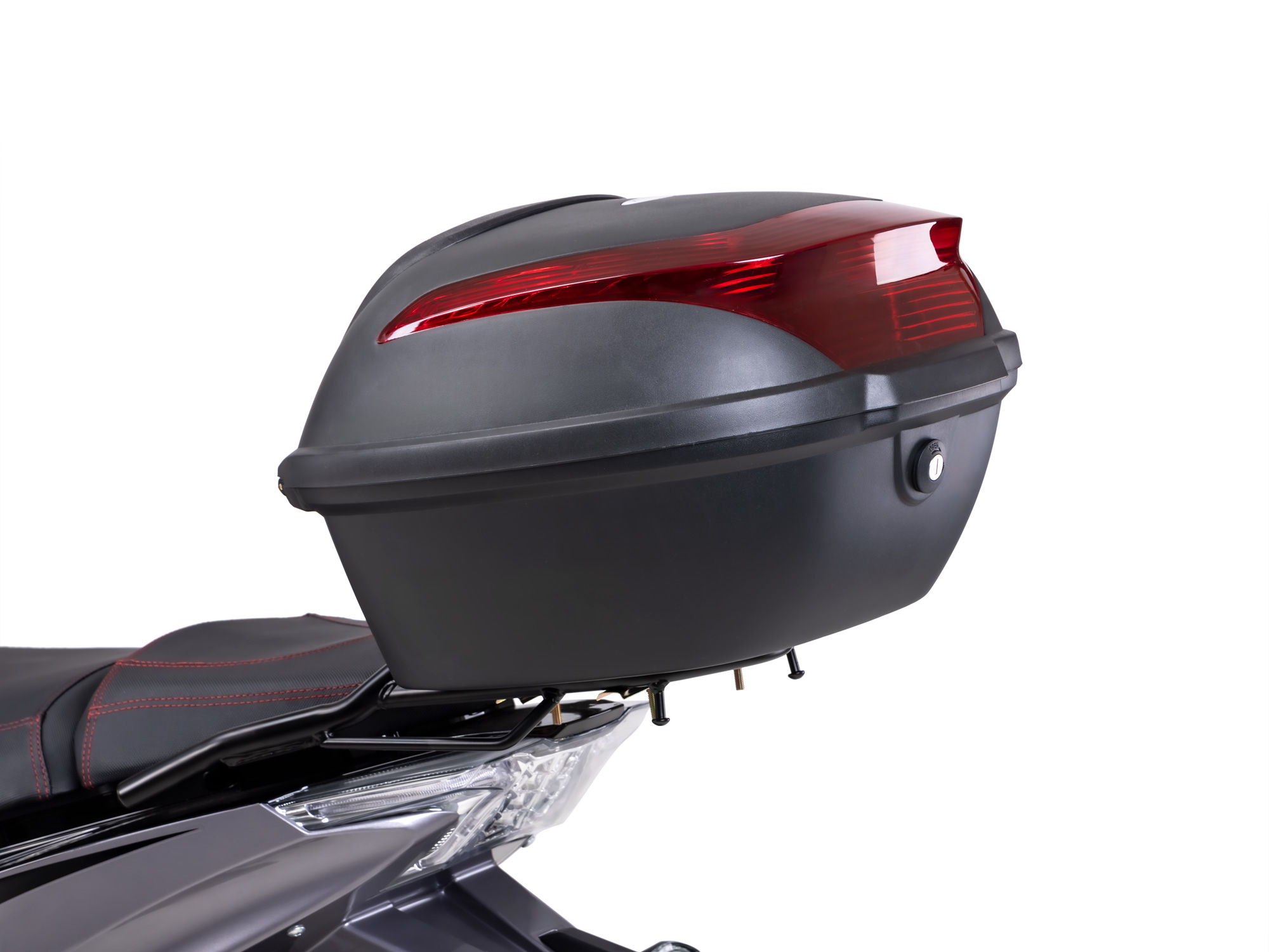 Motorroller Fighter R 777 Sport schwarz-grau 45 km/h Euro 5 mit Topcase Scooter Mokick Roller