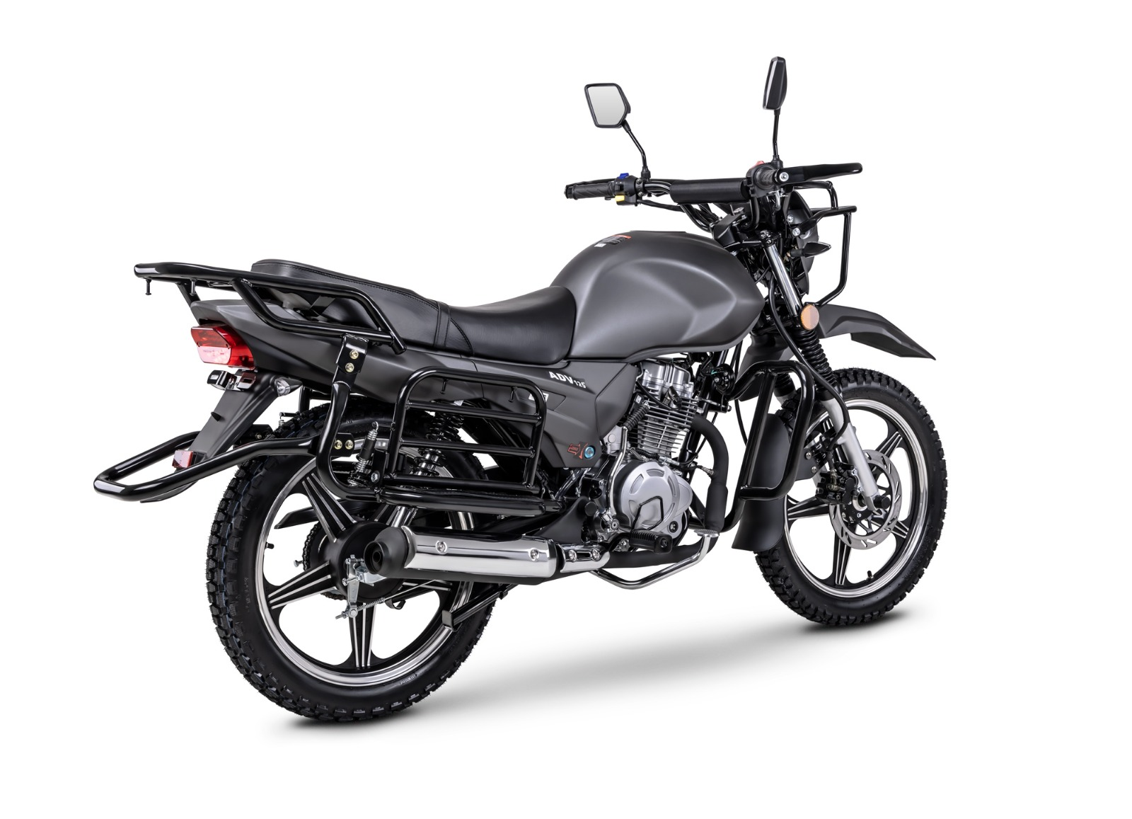 Motorrad Fighter 125 ADV-RS schwarz matt Euro 5+ Schaltmoped 125ccm 4 Takt Leichtkraftrad
