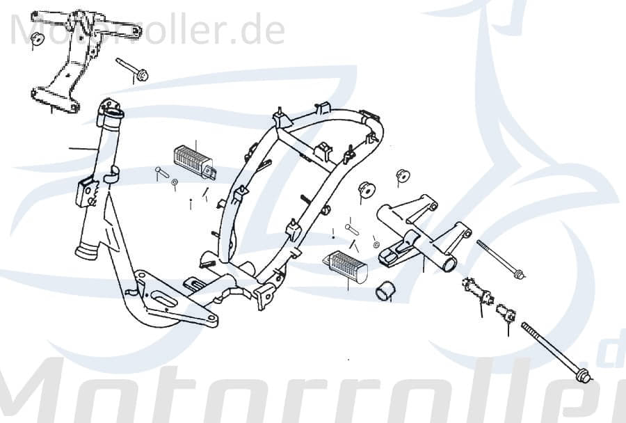 Rex RS125 QM125T 10H Bundmutter Roller 50ccm 4Takt FIG17-2 Motorroller.de Sechskantmutter Flanschmutter Sechskant-Mutter Flansch-Mutter Bund-Mutter